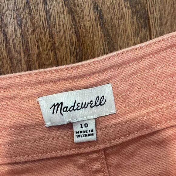 Madewell coral mini zip skirt size 10 - Picture 7 of 9